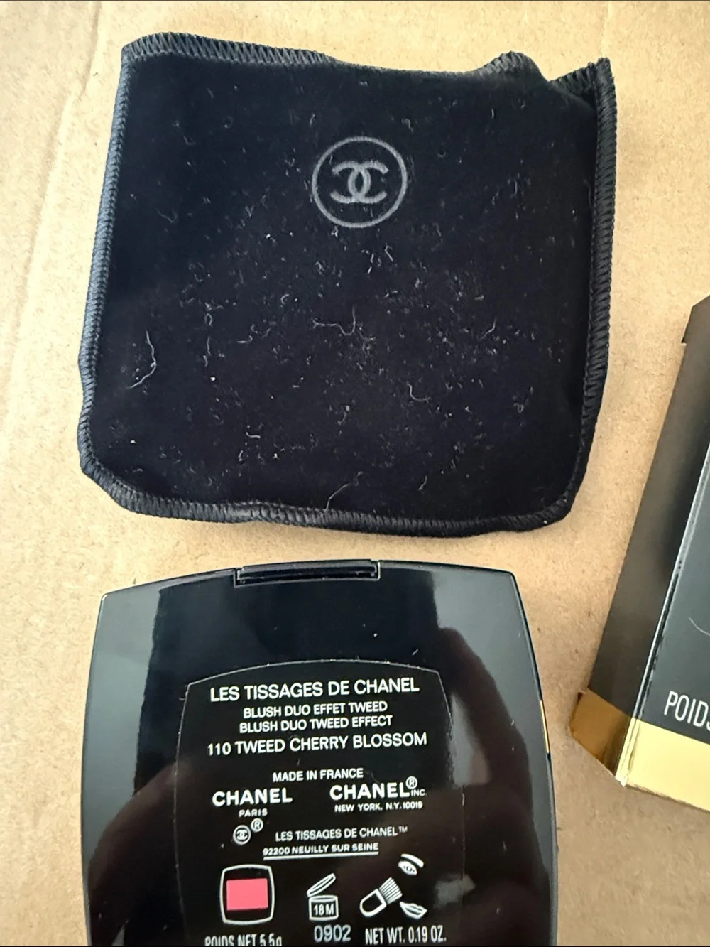 CHANEL Marbleized Powder Blush in Rose Pink/Tweed Cherry Blossom
